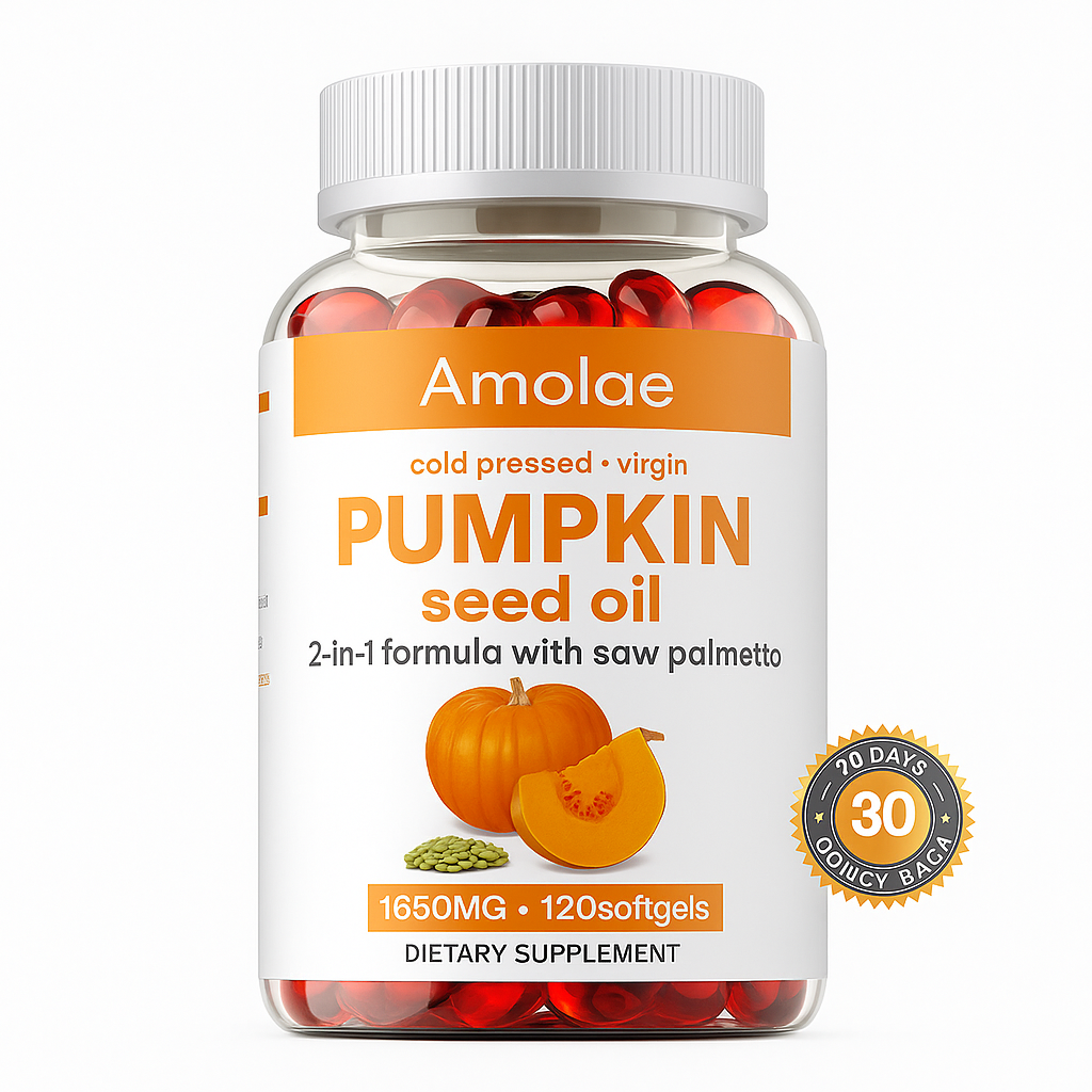 🧡 Pumpkin Seed Oil + Saw Palmetto