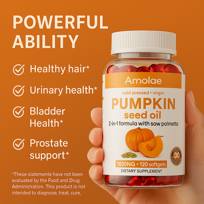 🧡 Pumpkin Seed Oil + Saw Palmetto