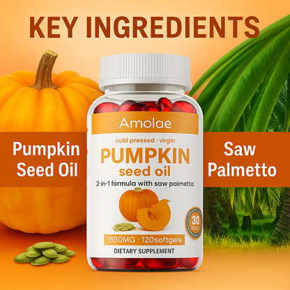 🧡 Pumpkin Seed Oil + Saw Palmetto