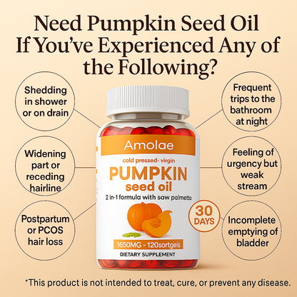🧡 Pumpkin Seed Oil + Saw Palmetto